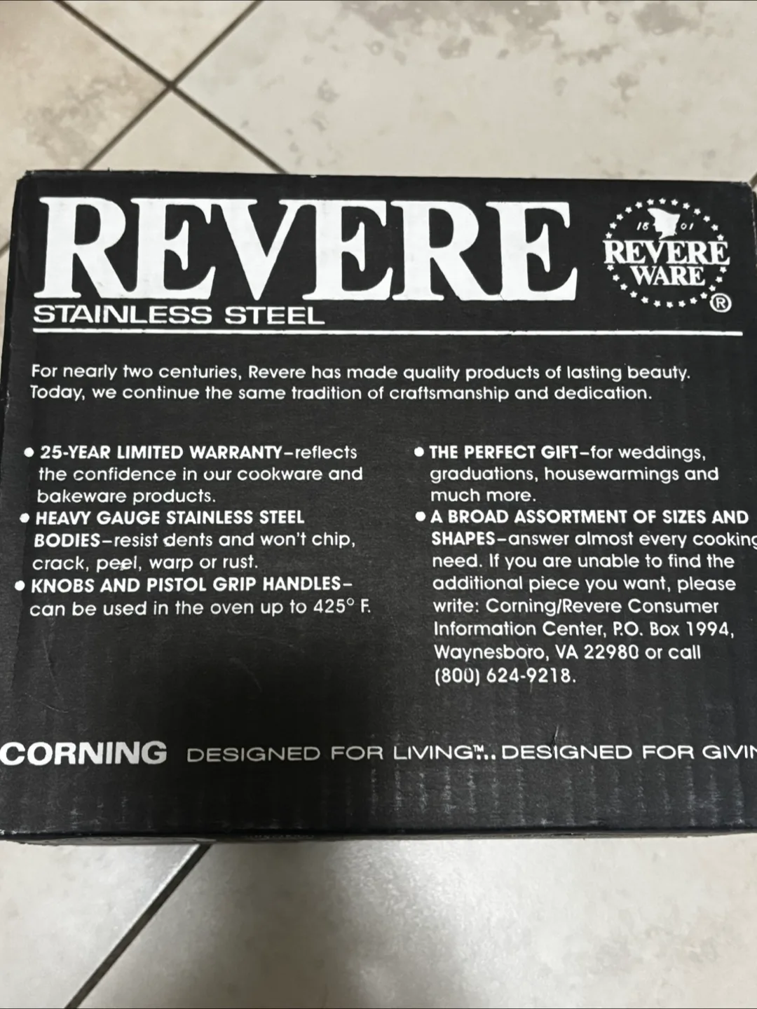 NEW: Revere Ware 8-Qt Covered Stock Pot - Copper Clad Bottom image indicator(2)