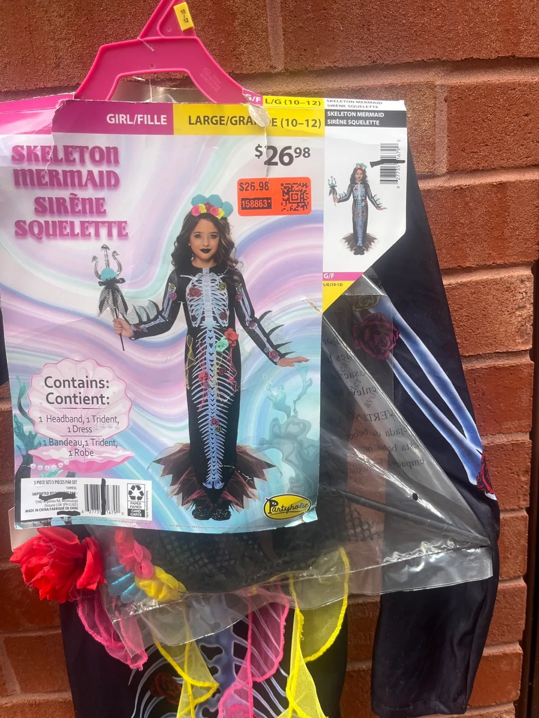 Skeleton Mermaid Costume Size L (10-12) image indicator(2)