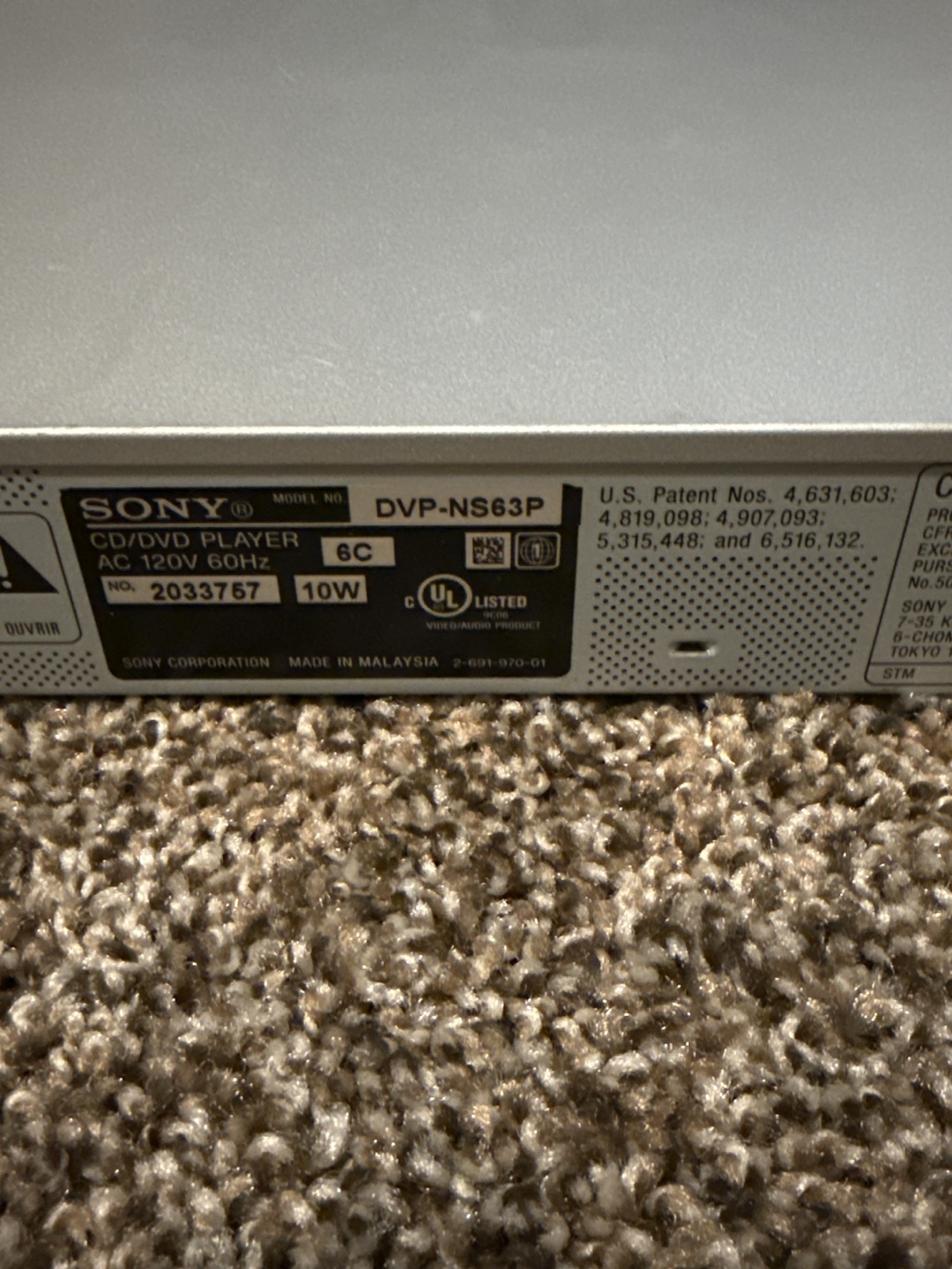 Sony DVP-NS63P CD/DVD Player - photo 5