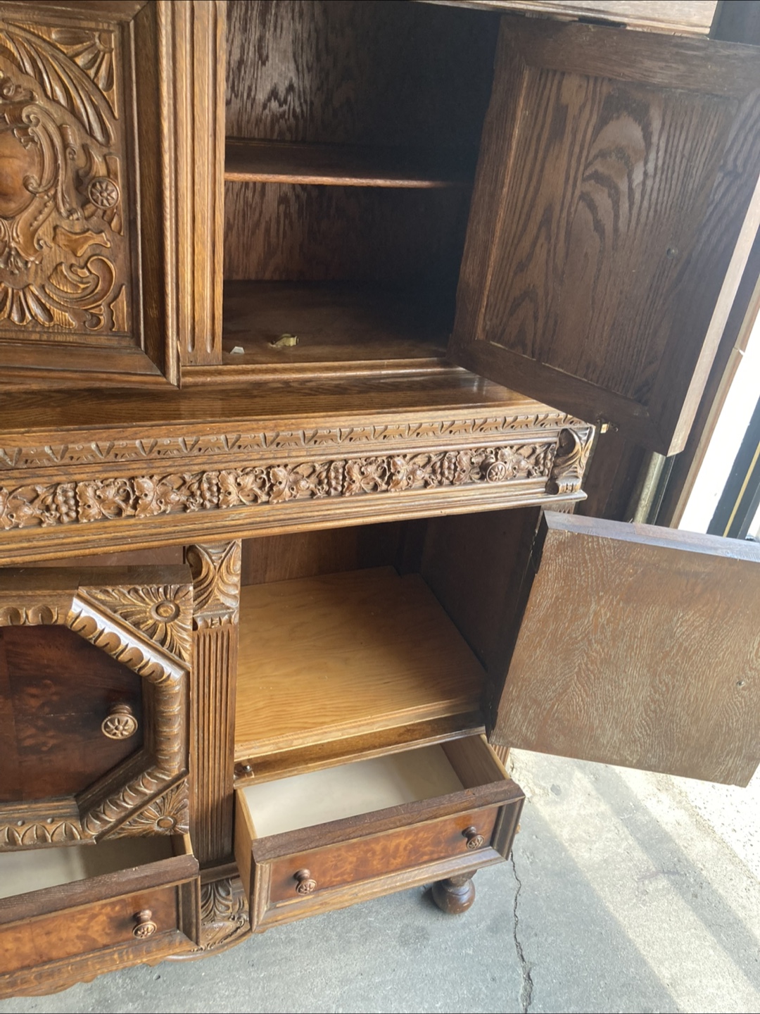 Antique Ornate Wooden Cabinet - photo 3