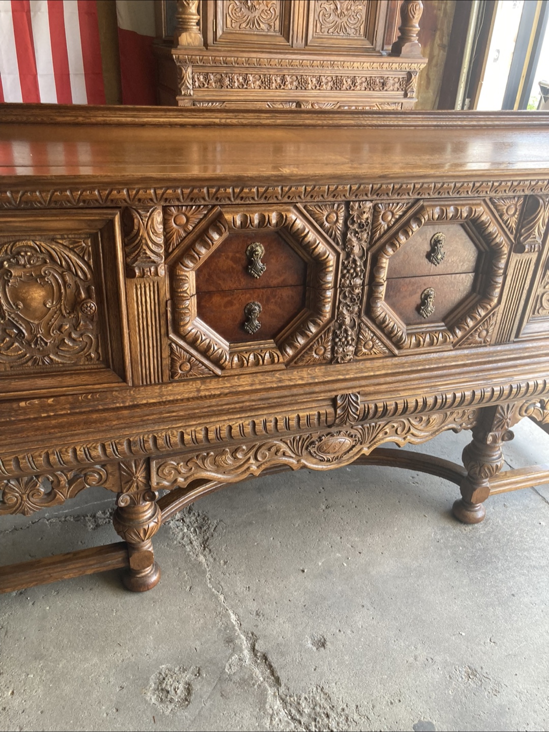 Ornate Carved Wood Chest/Buffet - photo 3