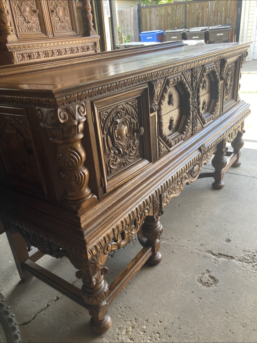 Ornate Carved Wood Chest/Buffet - photo 5