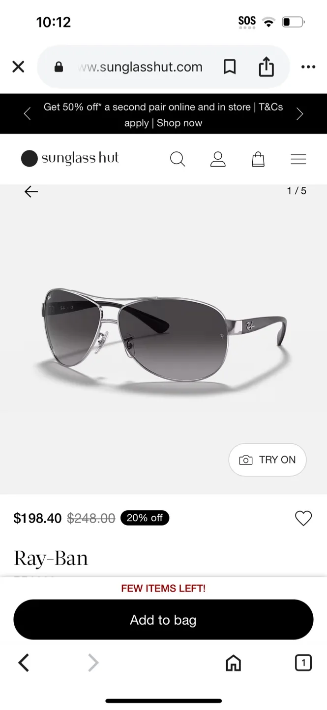 Ray Ban Aviator Sunglasses image indicator(10)