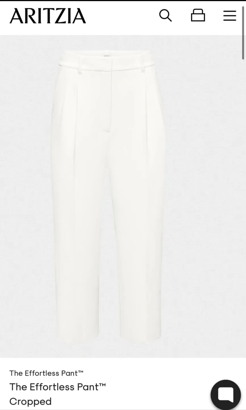 Aritzia The Effortless Pant™ Cropped Short Size 2 Birch thumbnail