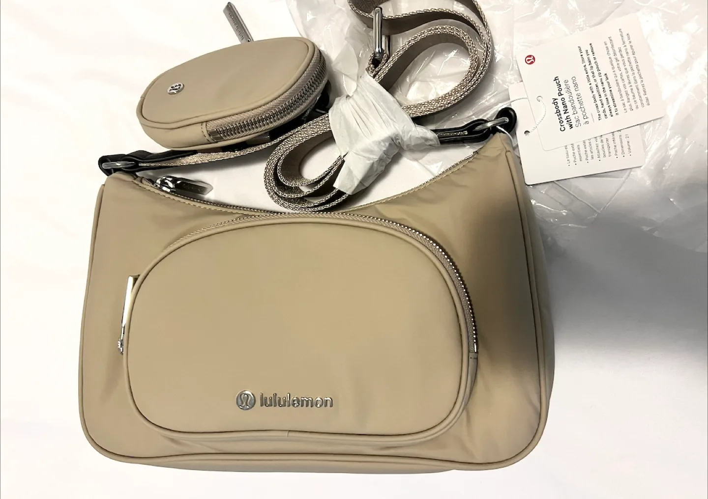 New with tags Lululemon Crossbody Bag with Nano Pouch image indicator(5)