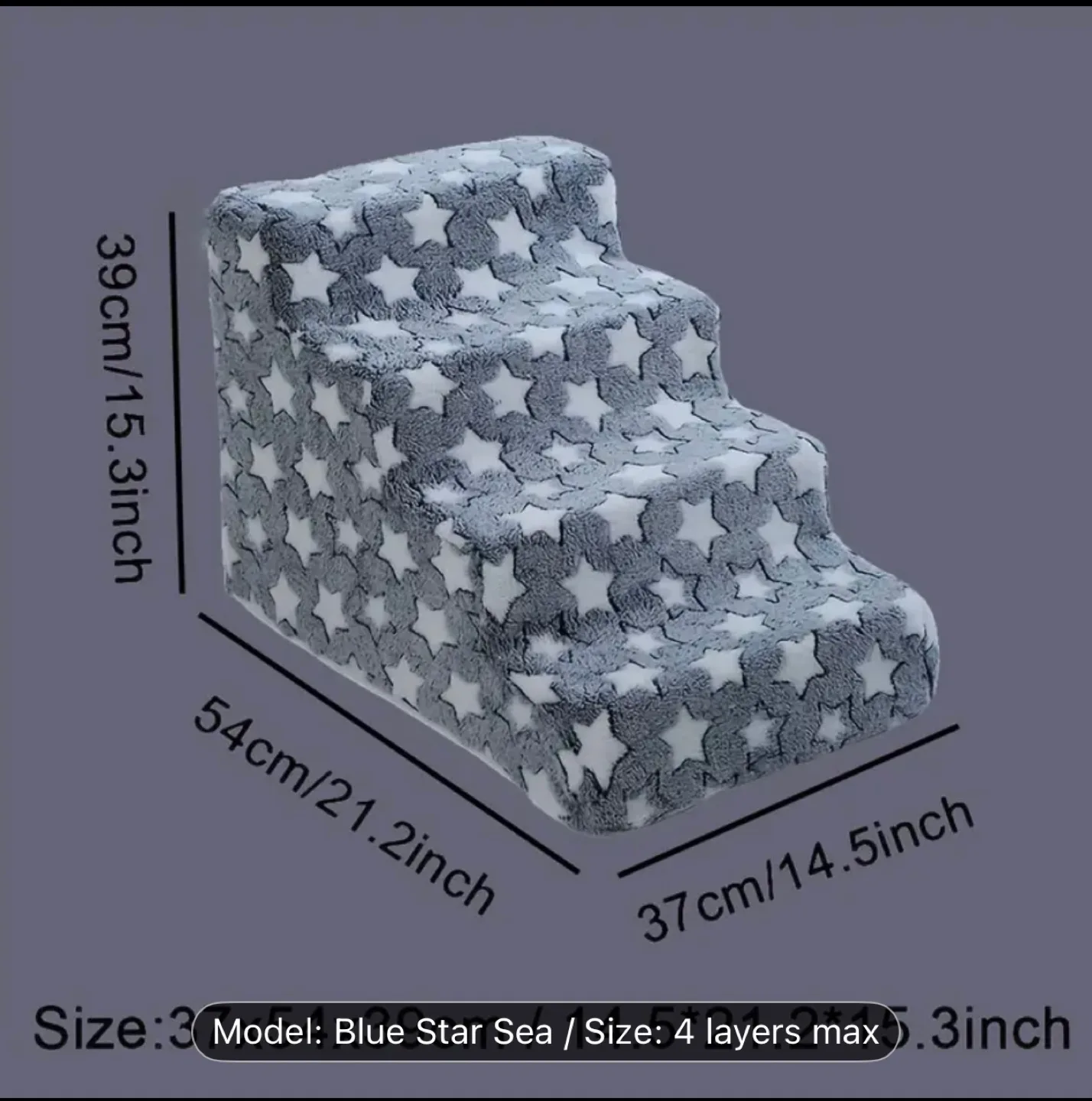 Pet Stairs - 3/4 Steps Dog/Cat Bed Ramp image indicator(2)