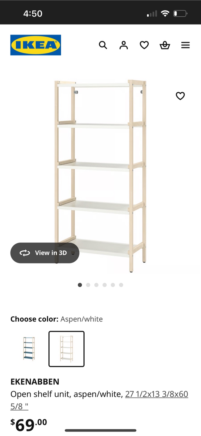 IKEA EKENABBEN Open Shelf Unit - Aspen/White - photo 2