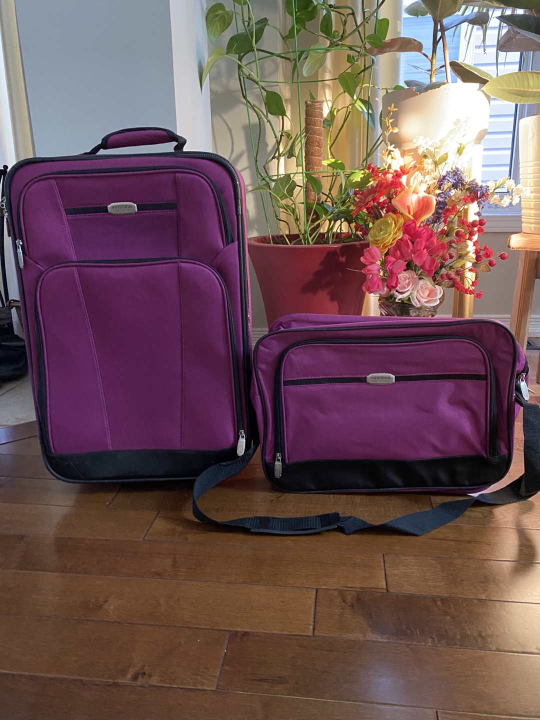 Sonoma Purple Luggage Set - Carry-on & Shoulder Bag - photo 2