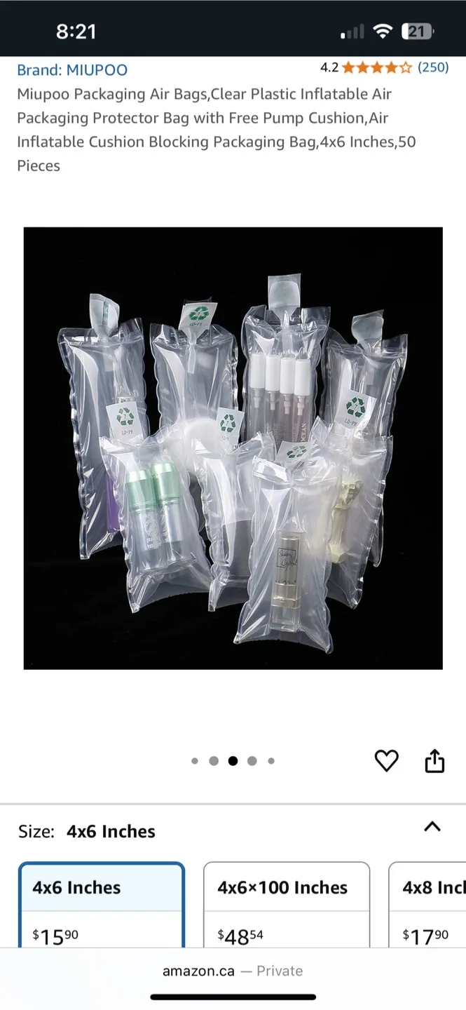 Clear Plastic Inflatable Air Packaging Protector Bag image indicator(3)