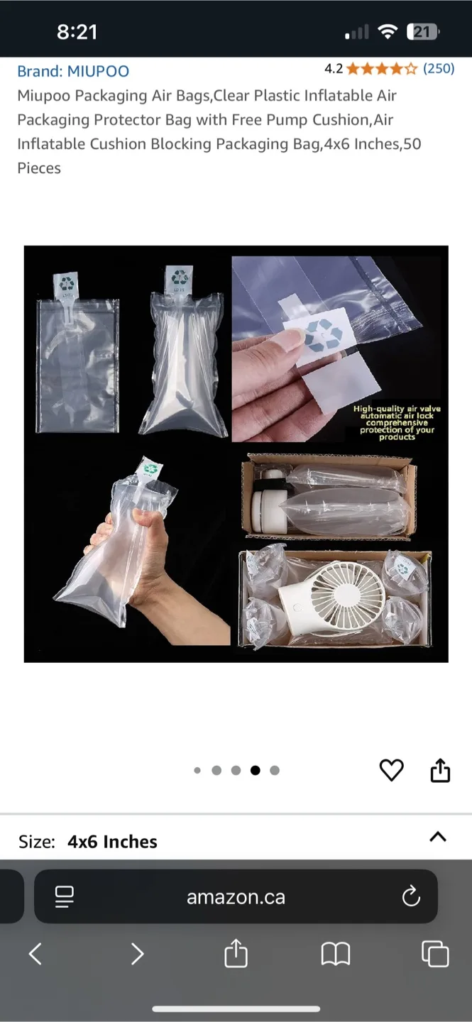 Clear Plastic Inflatable Air Packaging Protector Bag image indicator(4)