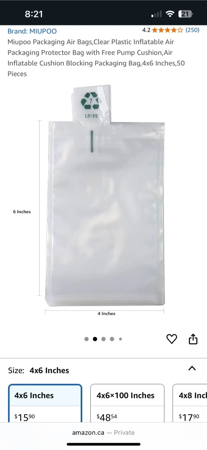 Clear Plastic Inflatable Air Packaging Protector Bag image indicator(2)