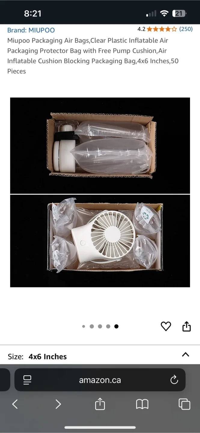 Clear Plastic Inflatable Air Packaging Protector Bag image indicator(5)