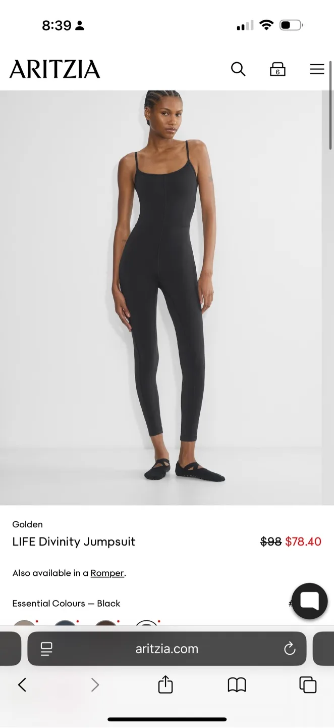 Aritzia LIFE Divinity Jumpsuit - Black image indicator(2)
