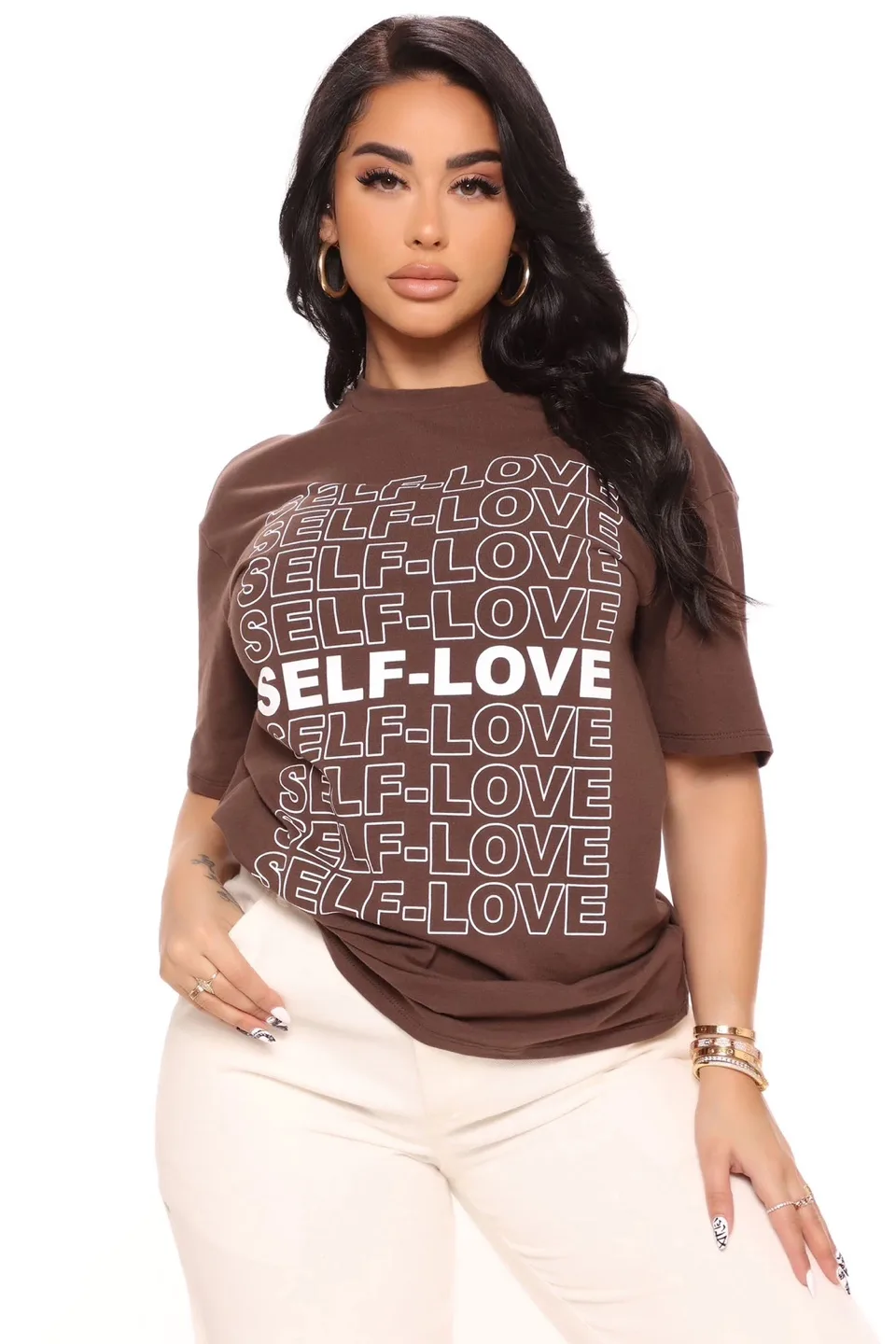 Self Love Graphic Tee - Brown thumbnail