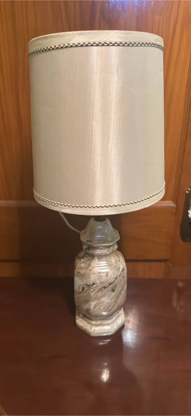 Table Lamp with Beige Shade thumbnail