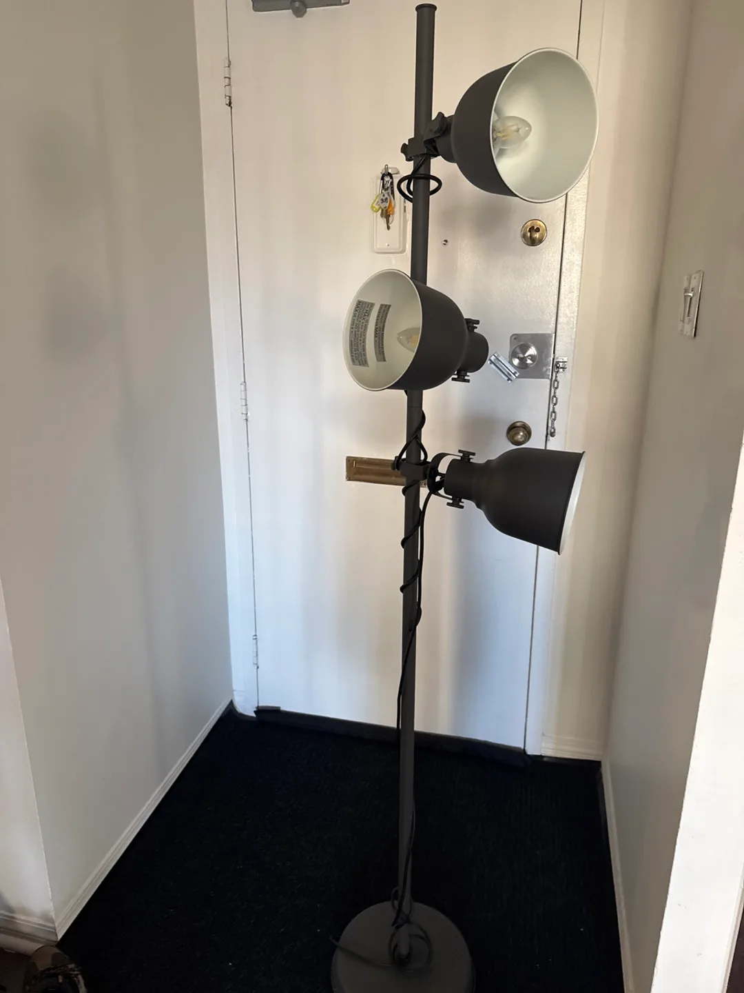 IKEA Hektar Floor Lamp - 3 Spotlights, Dark Grey image indicator(3)