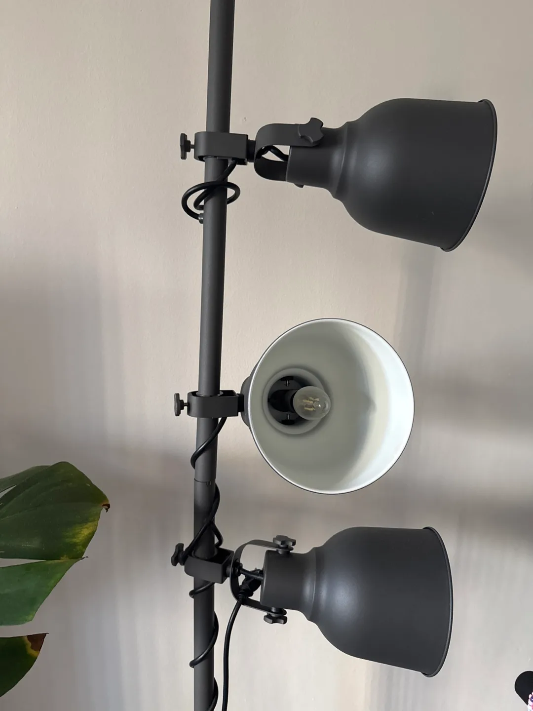 IKEA Hektar Floor Lamp - 3 Spotlights, Dark Grey image indicator(2)