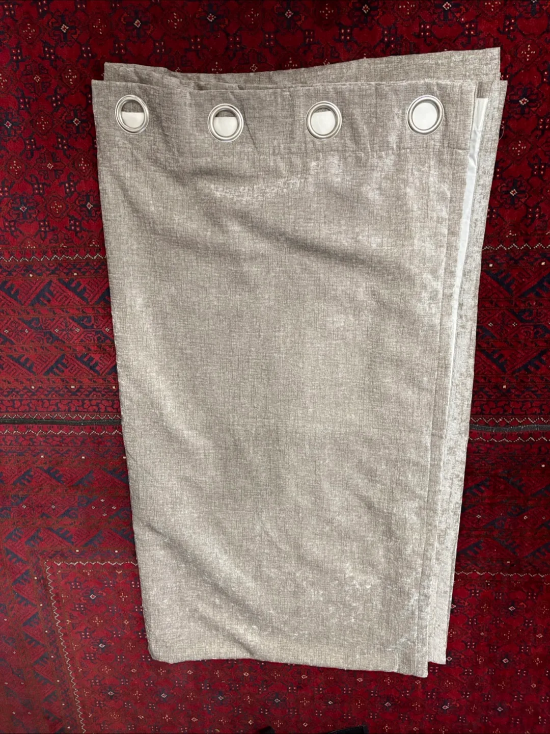 Three pieces Taupe Window Curtains image indicator(2)