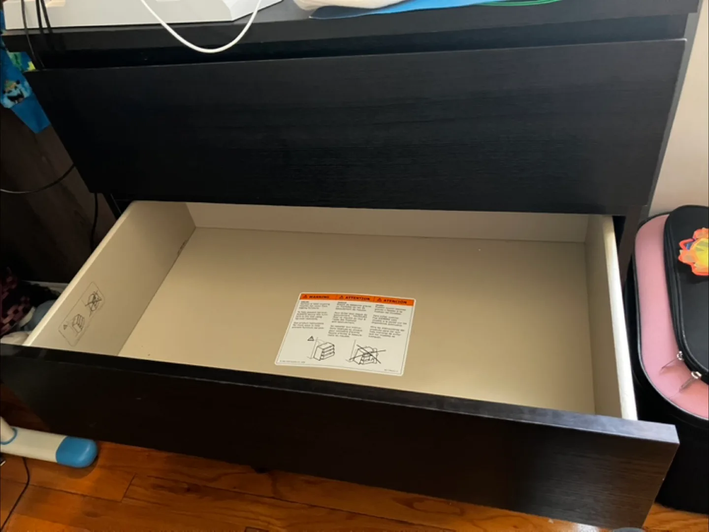 IKEA Malm Black-Brown 3-Drawer Chest image indicator(6)