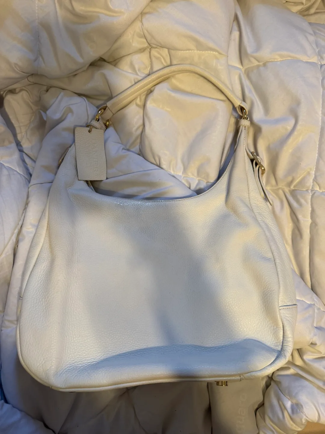 white danier leather hobo bag thumbnail