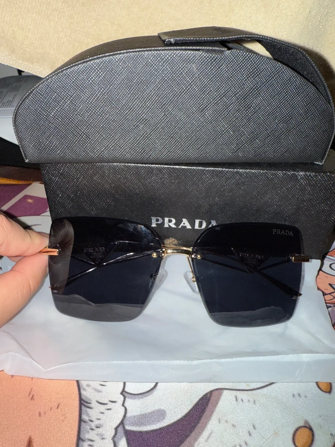 Prada Black Sunglasses with Case thumbnail