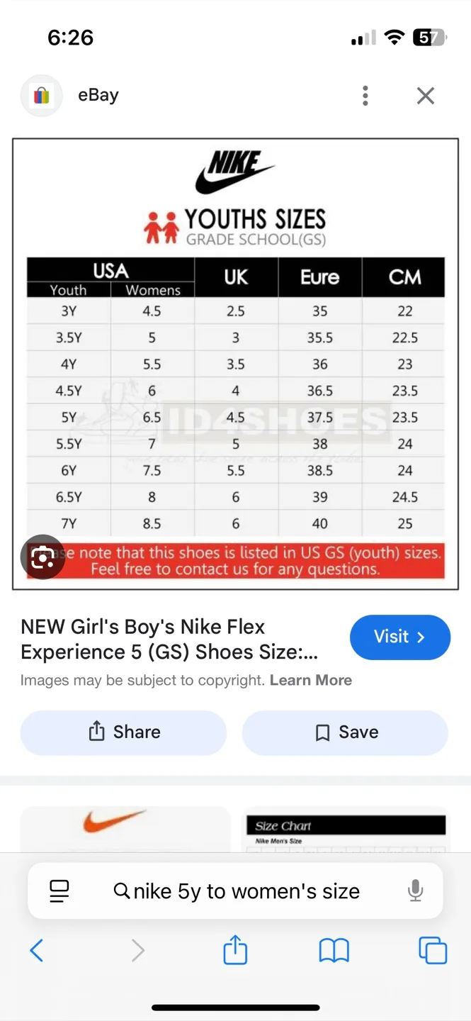 Nike Downshifter 5Y = 6.5 Women's Running Shoes image indicator(9)