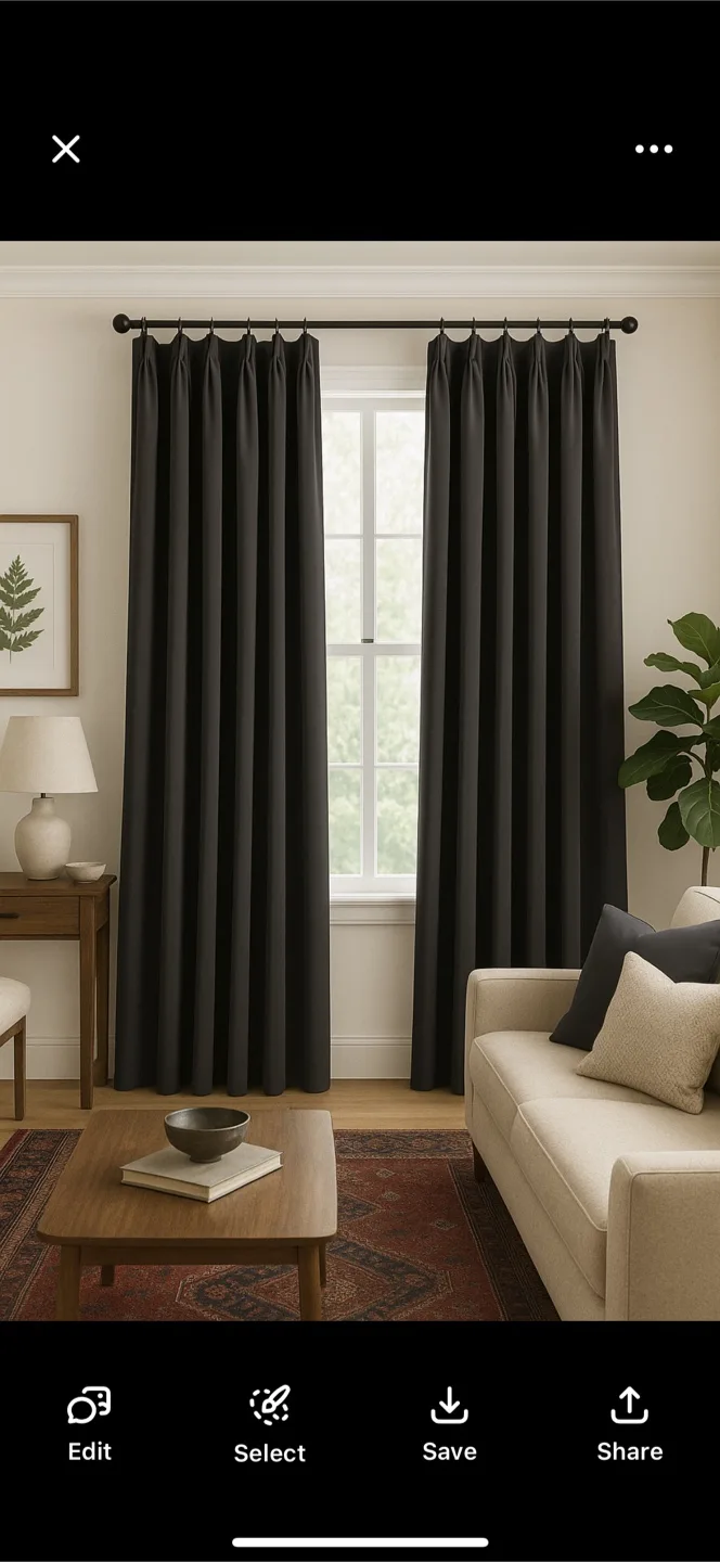 Dark Grey Curtain Panels thumbnail