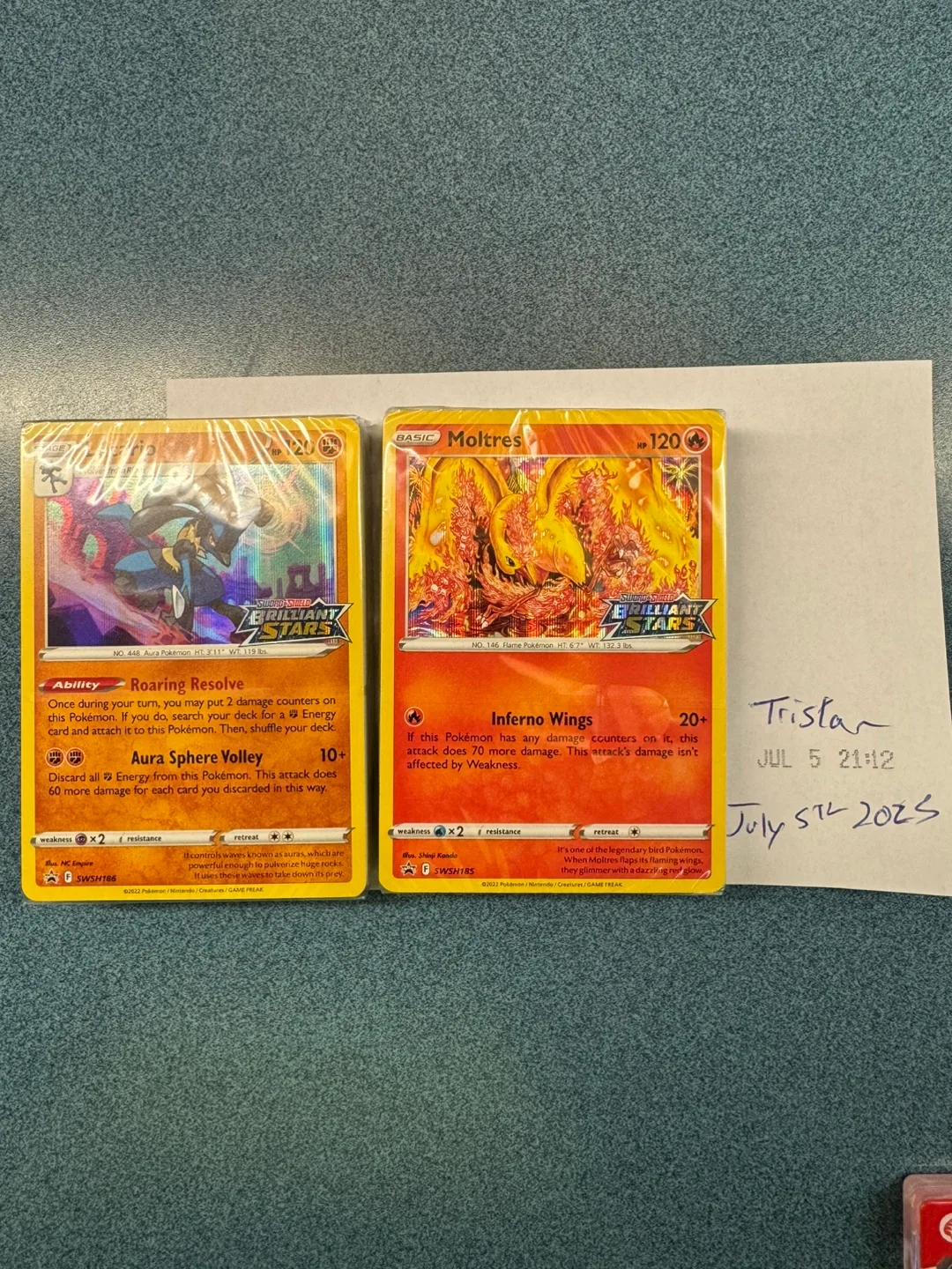 Sealed Lucario & Moltres Brilliant Stars Pokemon Cards thumbnail