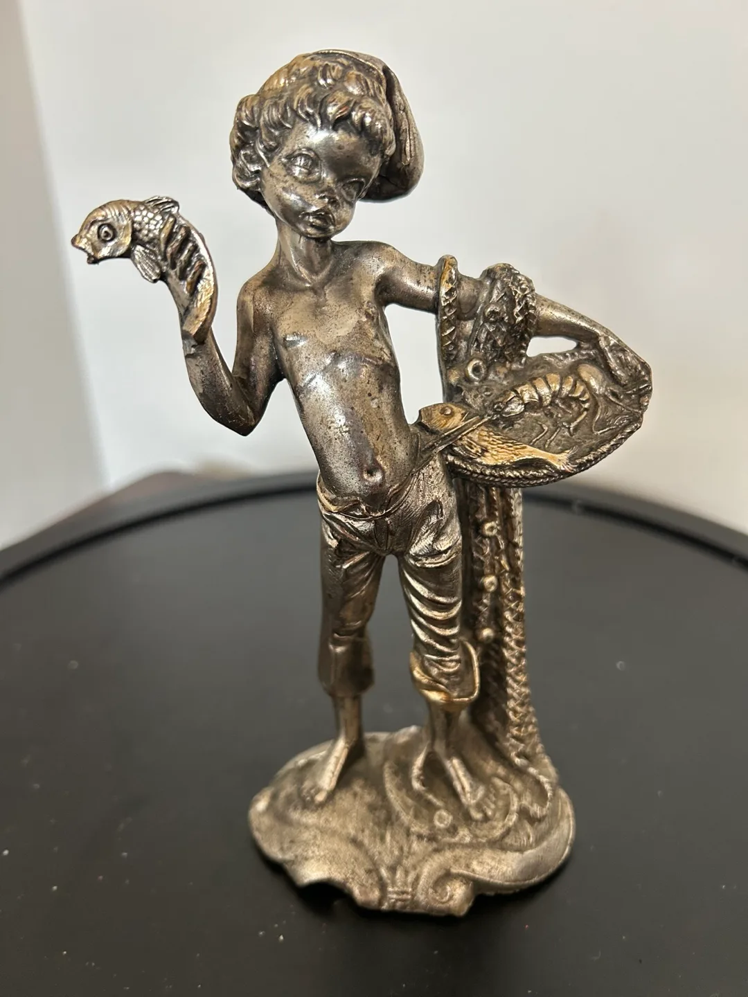Vintage Fisherman Figurine ASIS 🇨🇦 thumbnail