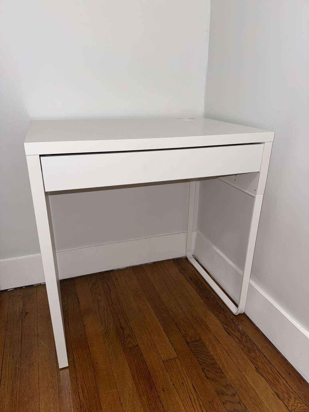 IKEA White Desk with Drawer - photo 2