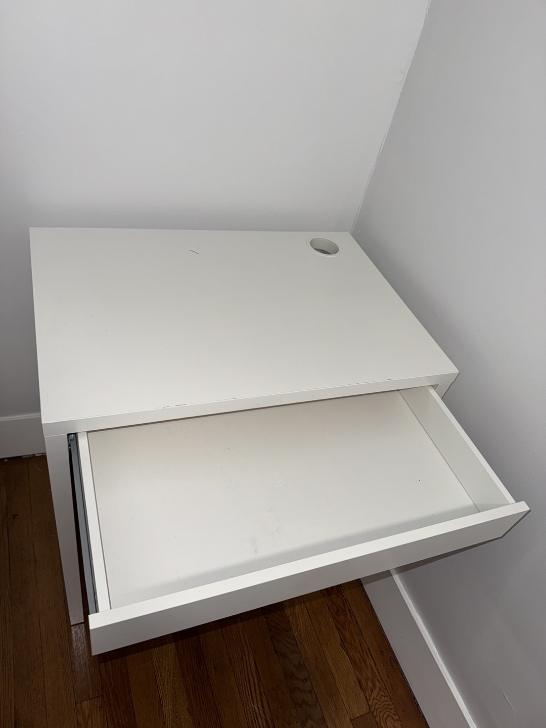 IKEA White Desk with Drawer - photo 5