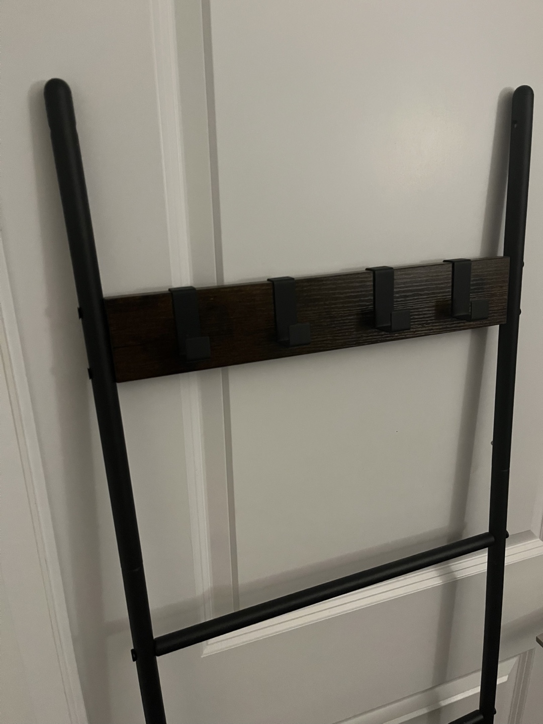 Black Metal Ladder with Hooks - photo 2