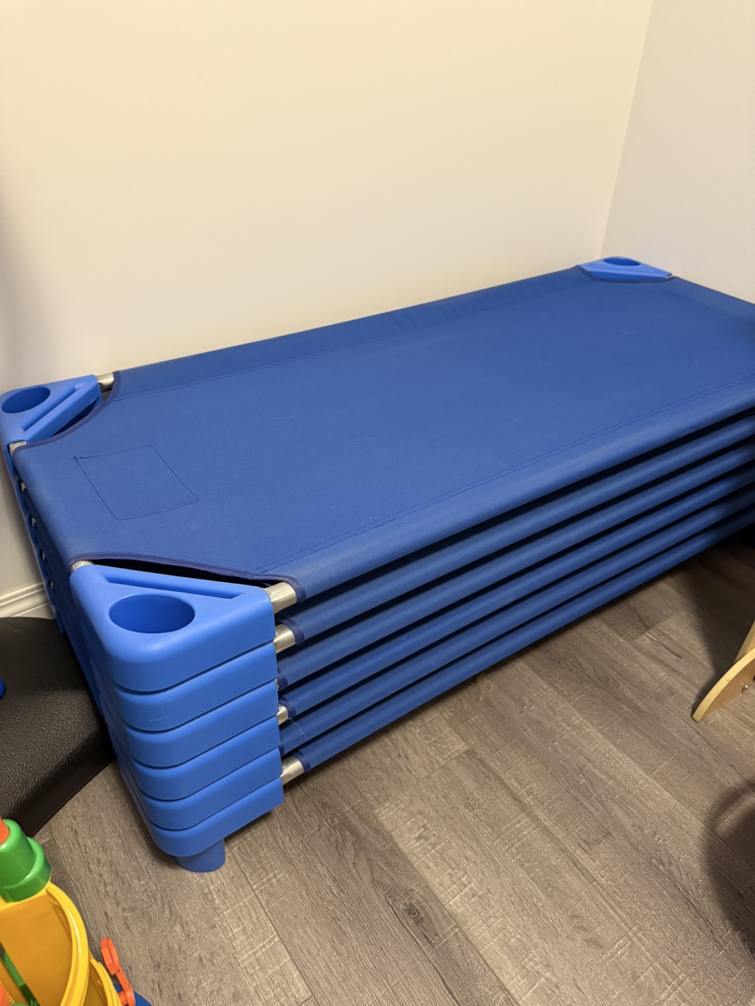 Blue Stackable Daycare Cots