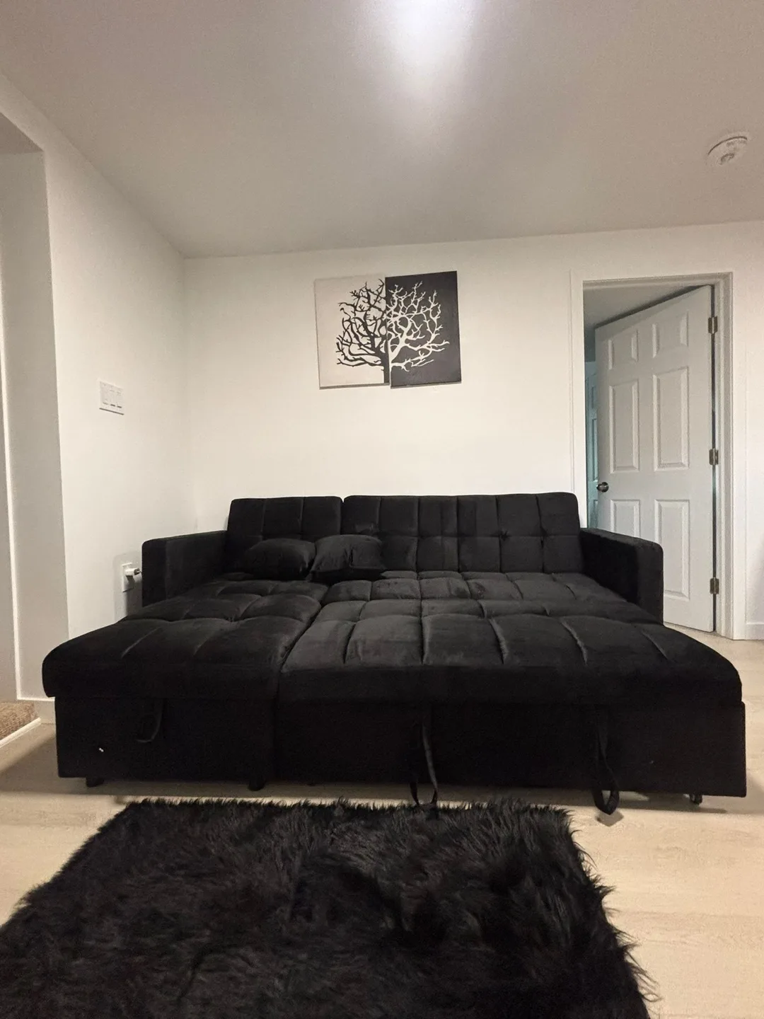 Black Sectional Pull Out Sofa Bed image indicator(3)