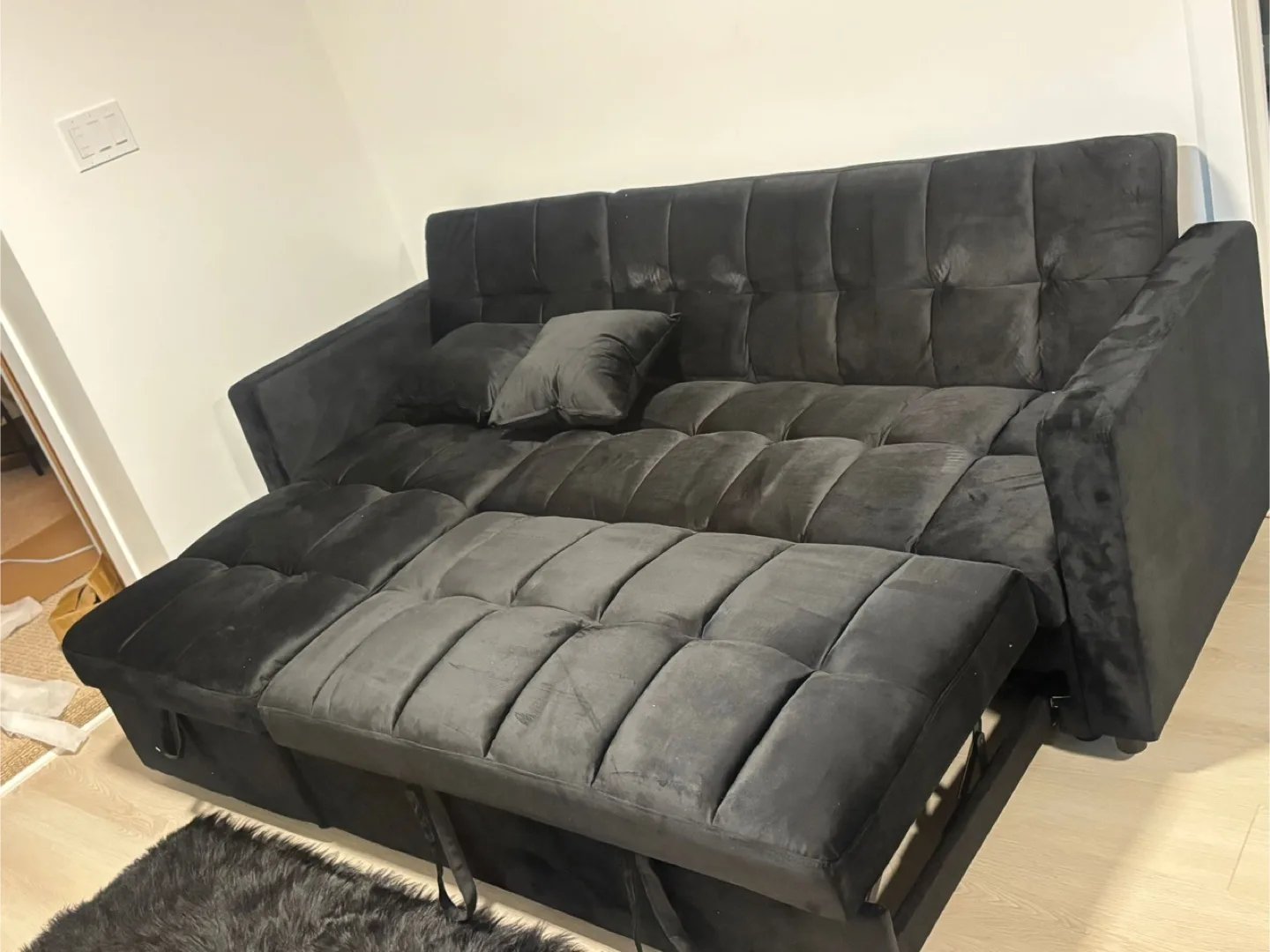 Black Sectional Pull Out Sofa Bed image indicator(6)