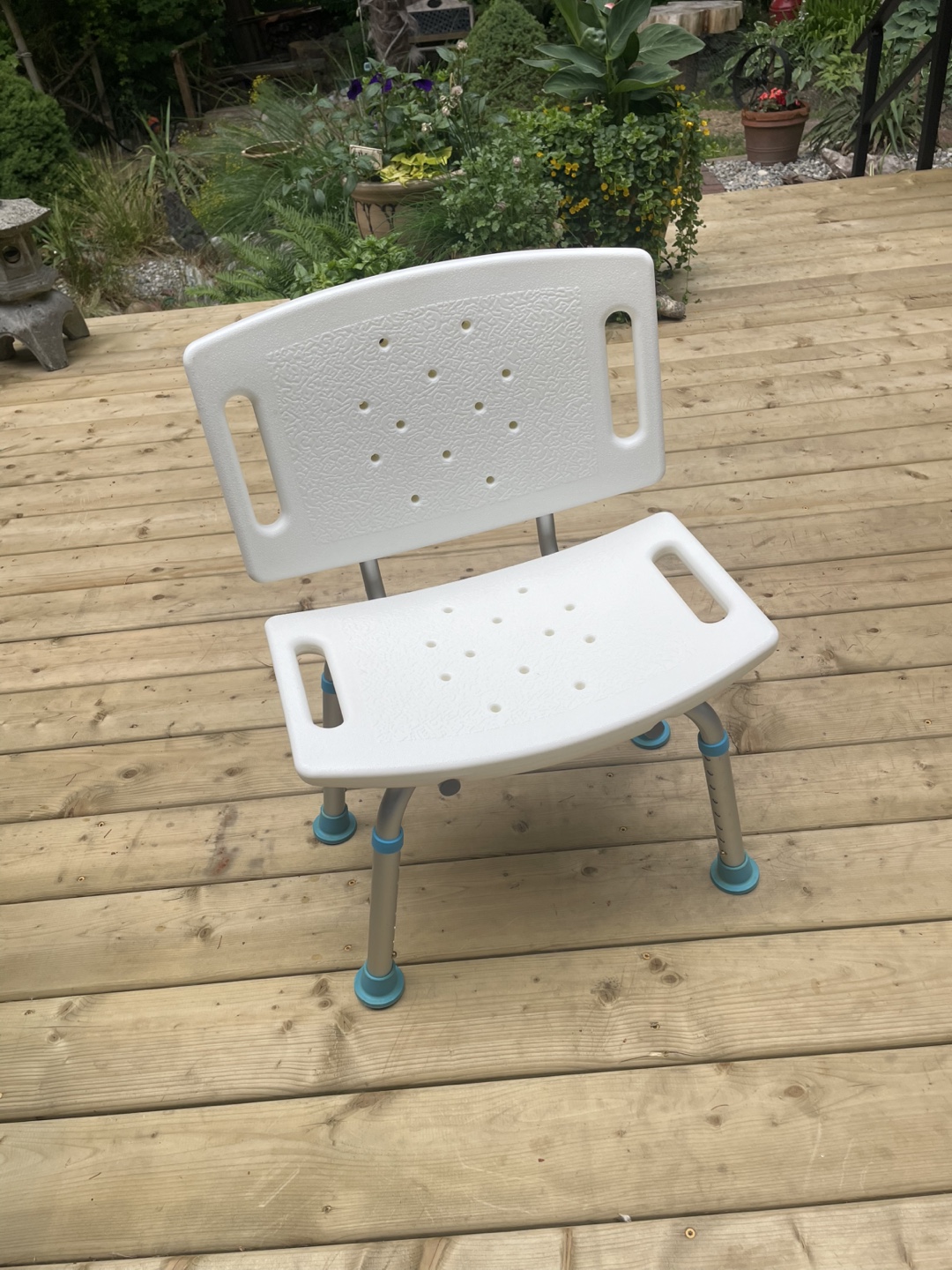 Adjustable White Bath/Shower Chair