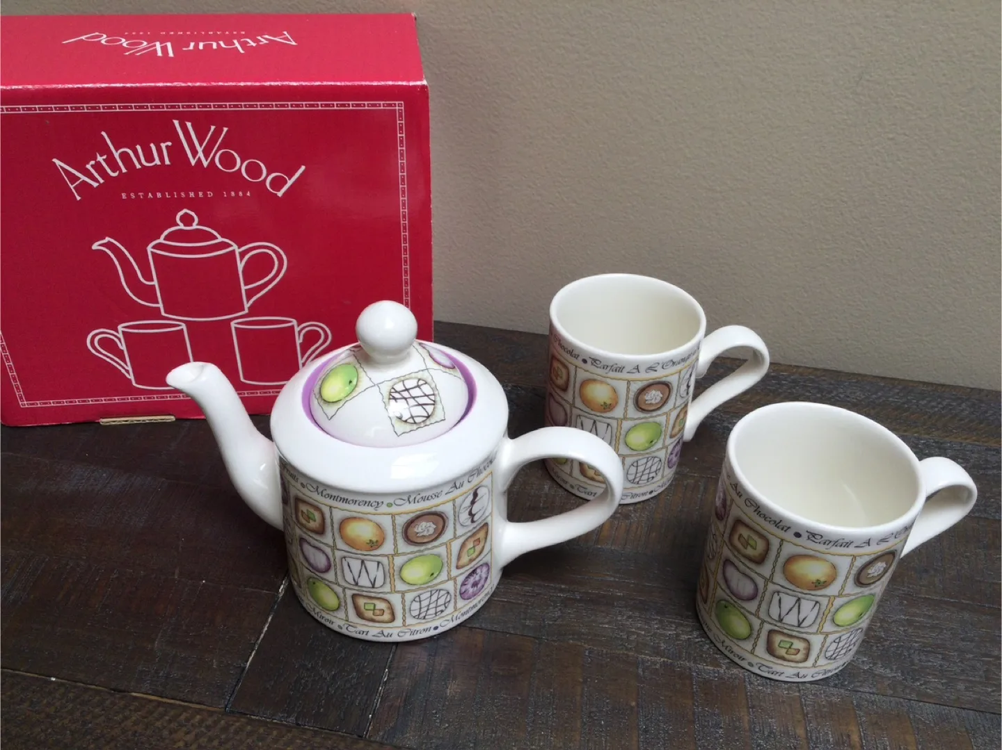 Arthur wood tea for 2 set NEW image indicator(4)