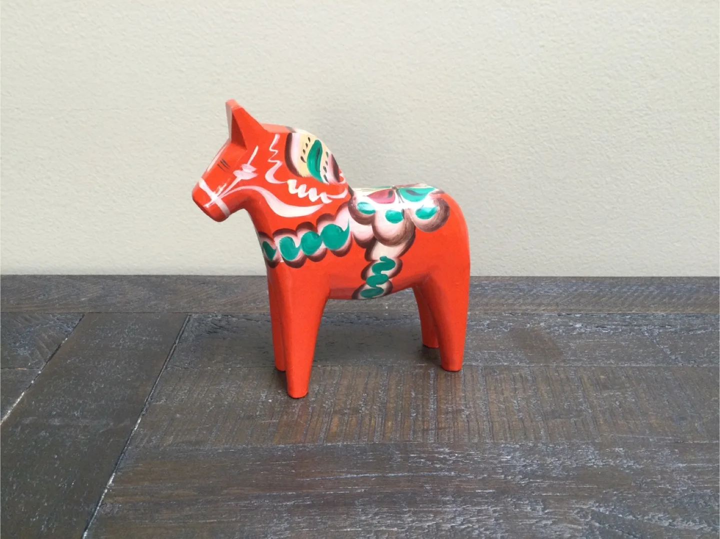 🇨🇦 Vintage Nils Olsson Wooden Dala Horse Sweden thumbnail