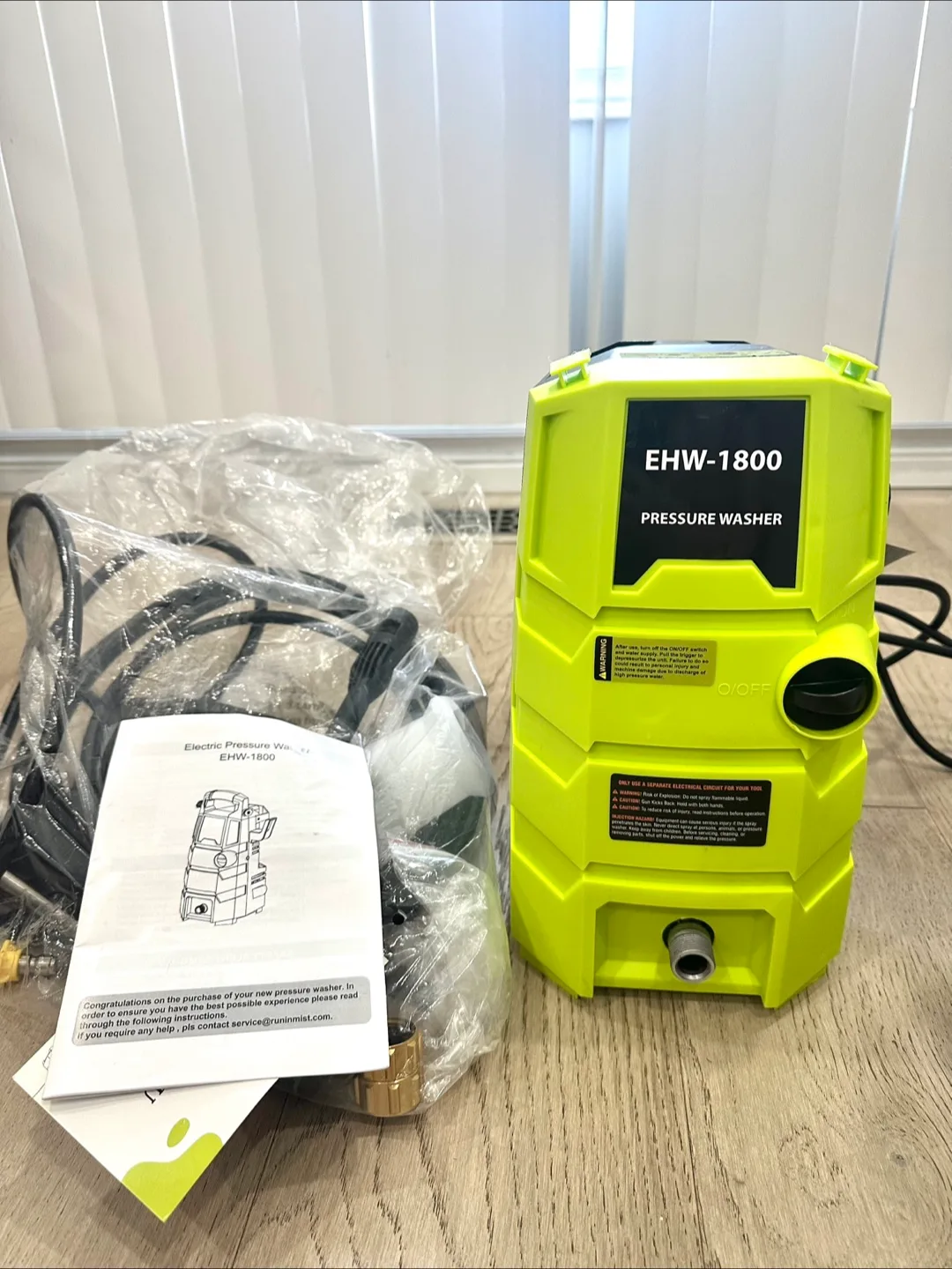 EHW-1800 Pressure Washer image indicator(9)