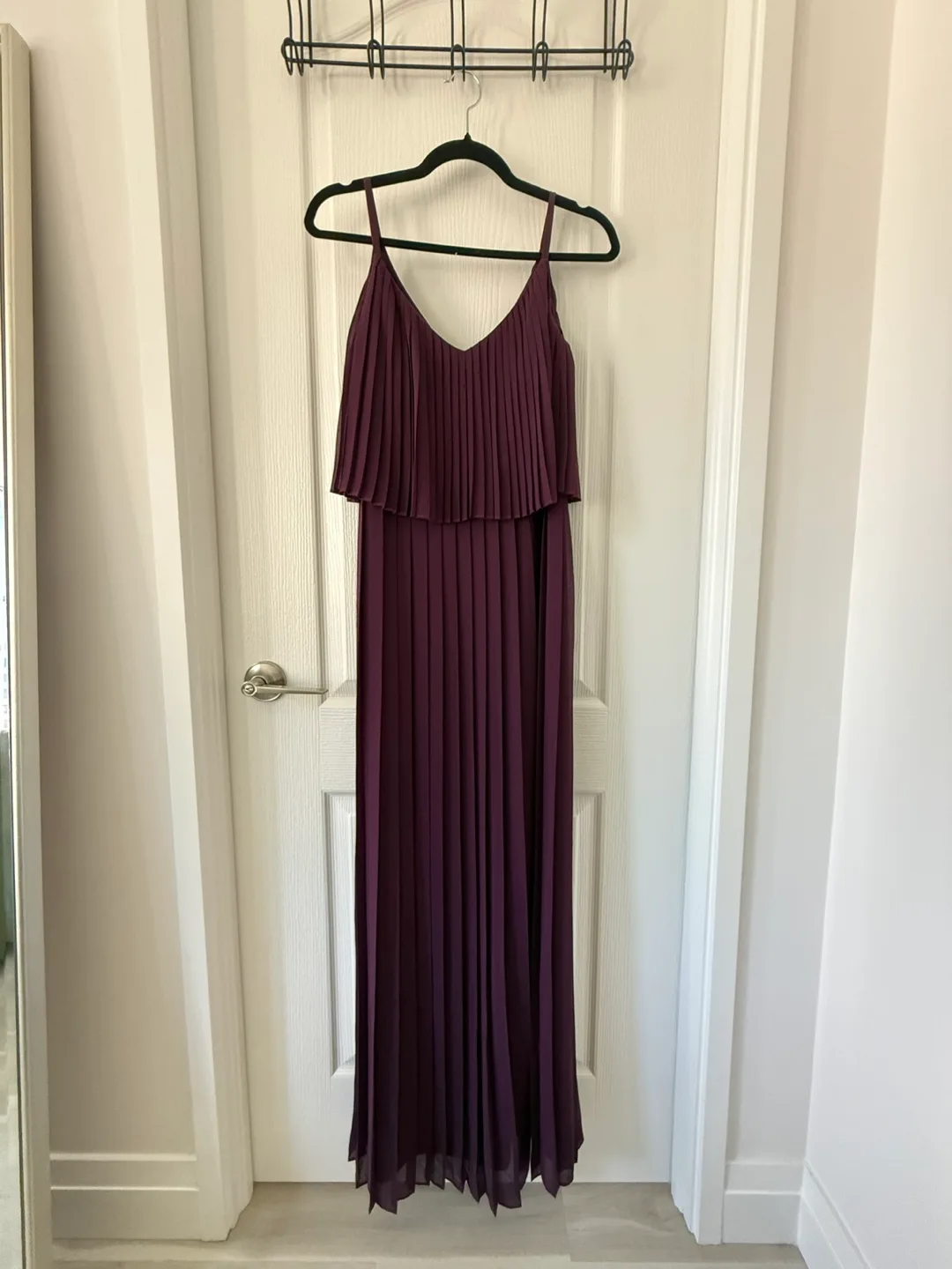 Purple Pleated Long Dress thumbnail