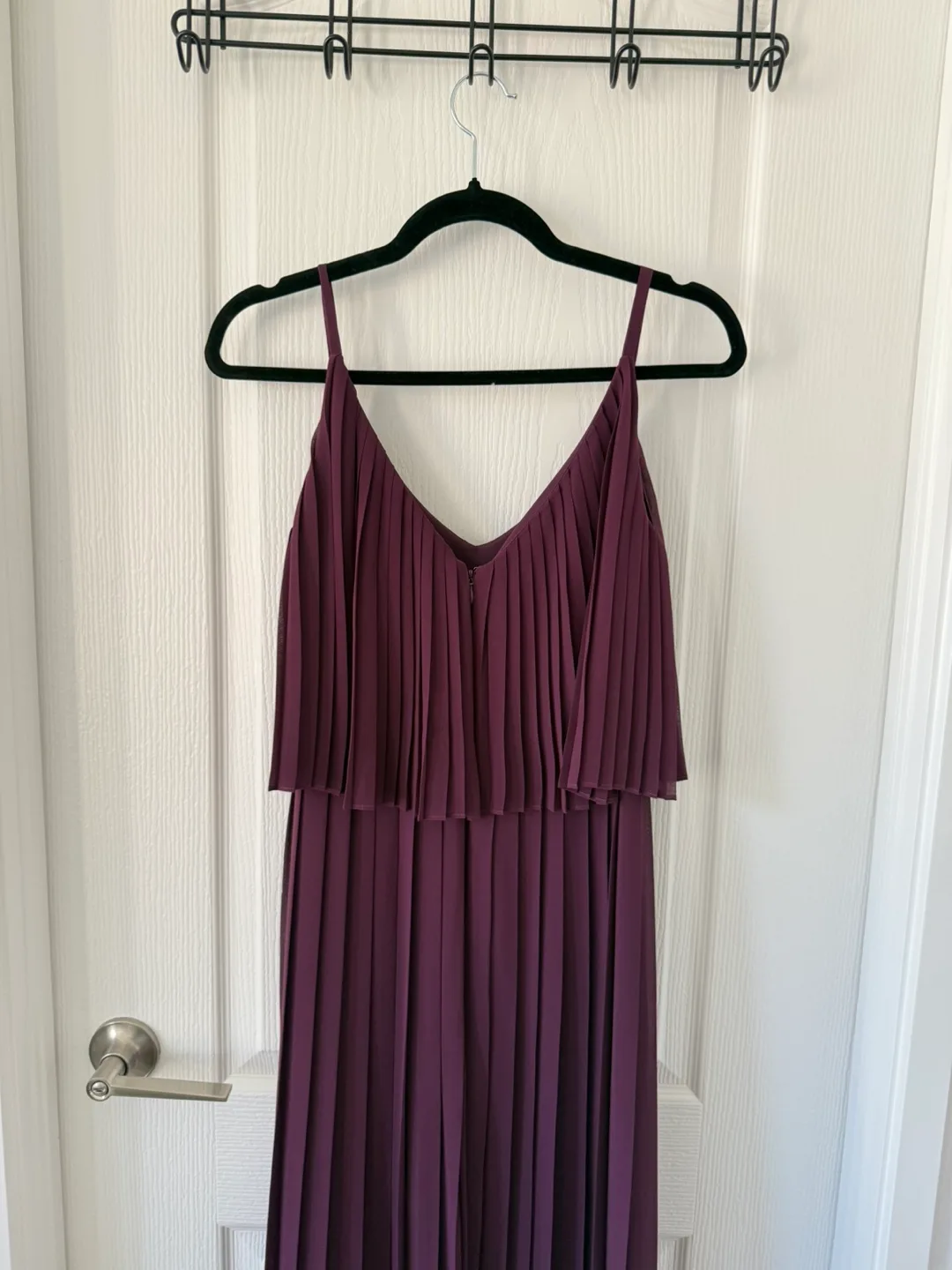 Purple Pleated Long Dress image indicator(3)