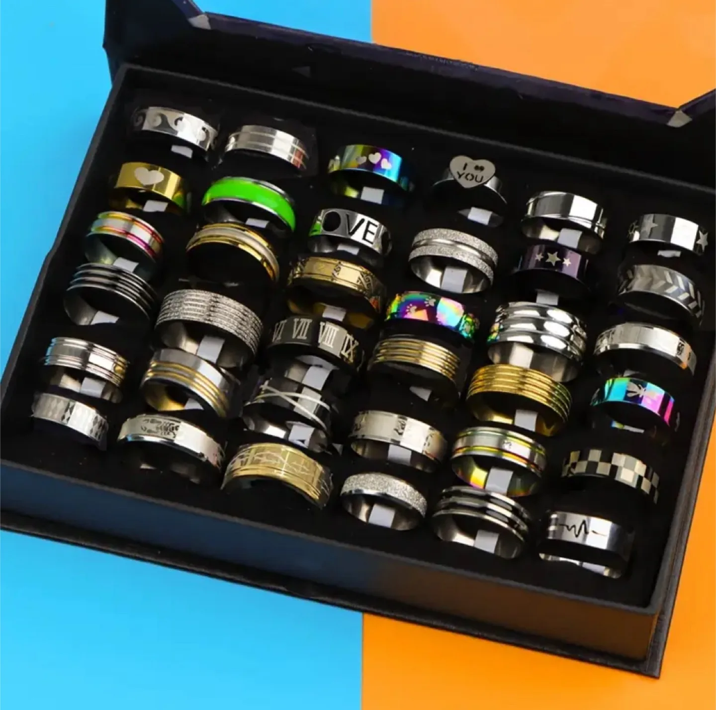 Mixed Metal Rings - Size 17-21mm thumbnail