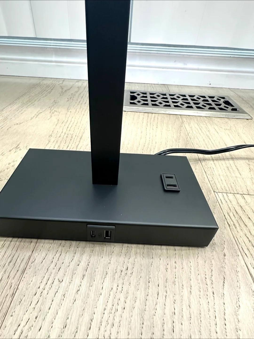 Modern Black Table Lamp with USB Ports thumbnail