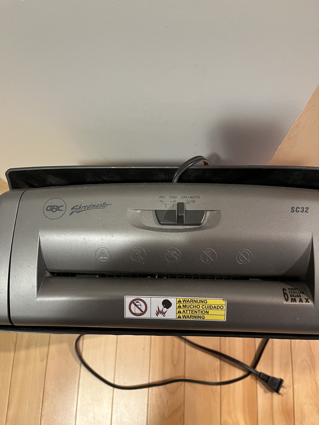 GBC Shredmaster SC32 Paper Shredder - photo 2