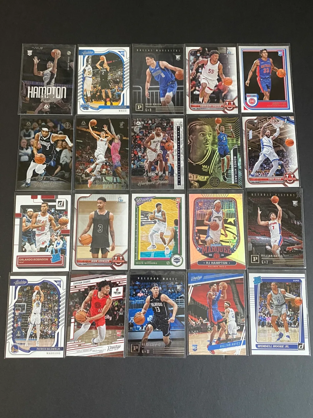20 Rookie Basketball Trading Cards - Various Players thumbnail