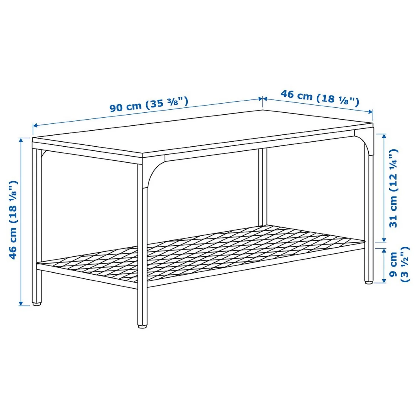 IKEA FJÄLLBO Coffee Table - Black/Wood image indicator(3)