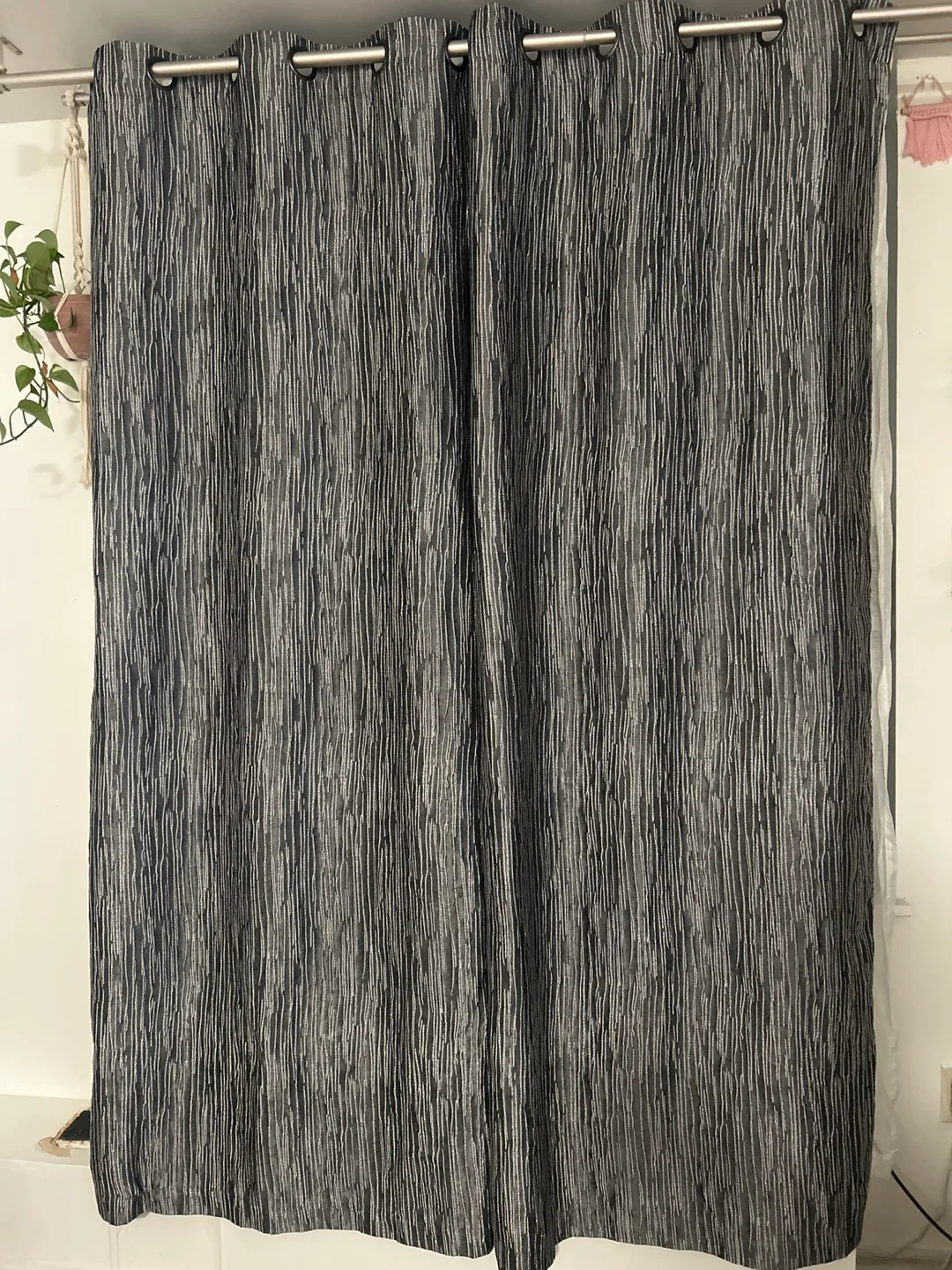 Textured Grey Curtains thumbnail