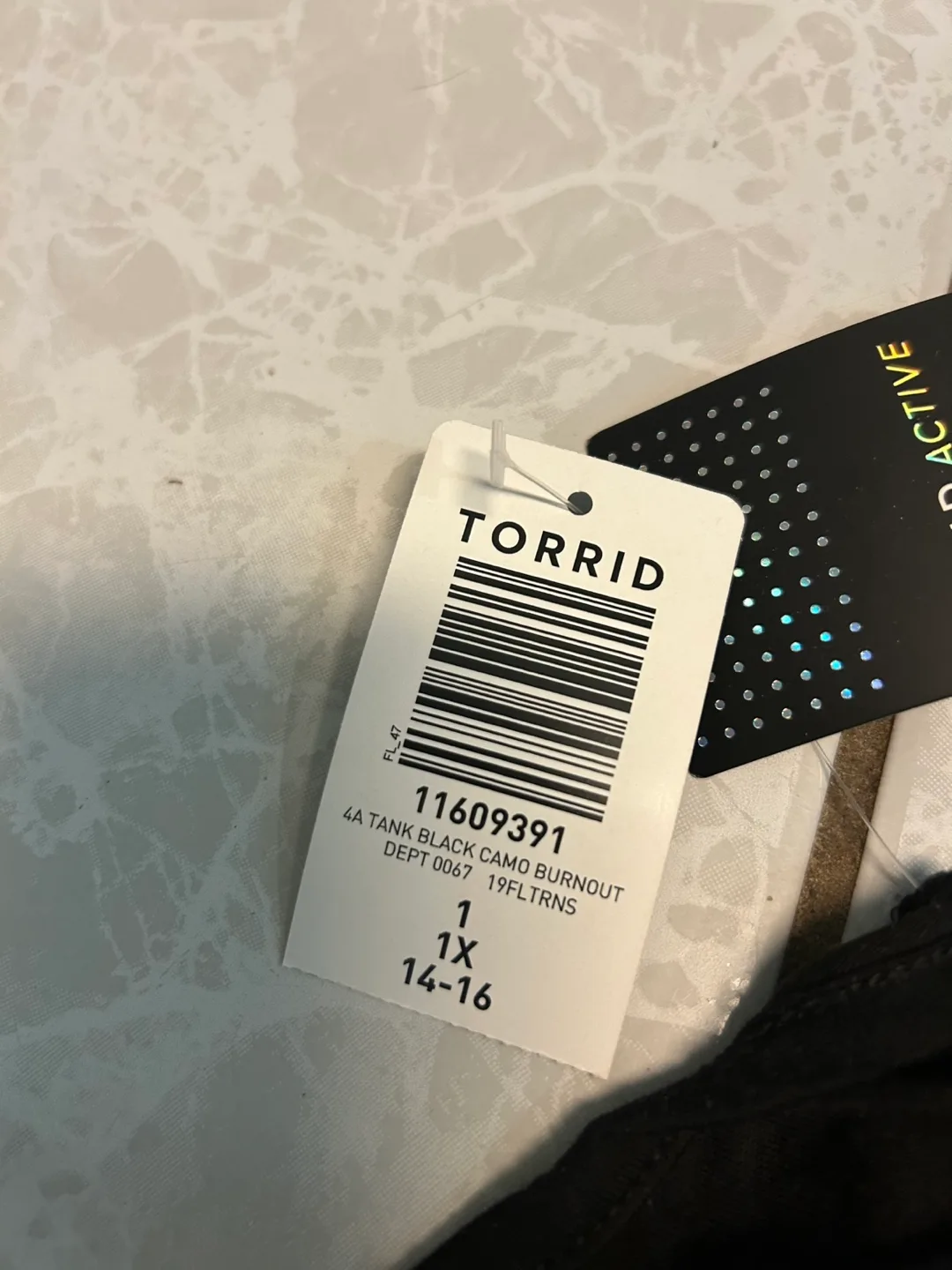 Torrid Active Black Camo Burnout Tank - Size 1X (14-16) image indicator(3)