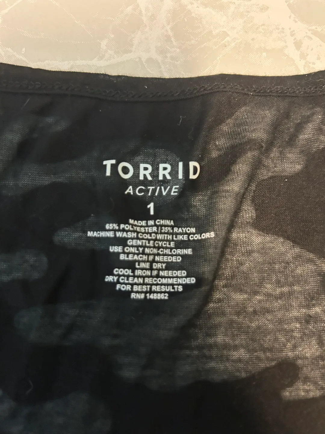 Torrid Active Black Camo Burnout Tank - Size 1X (14-16) image indicator(2)