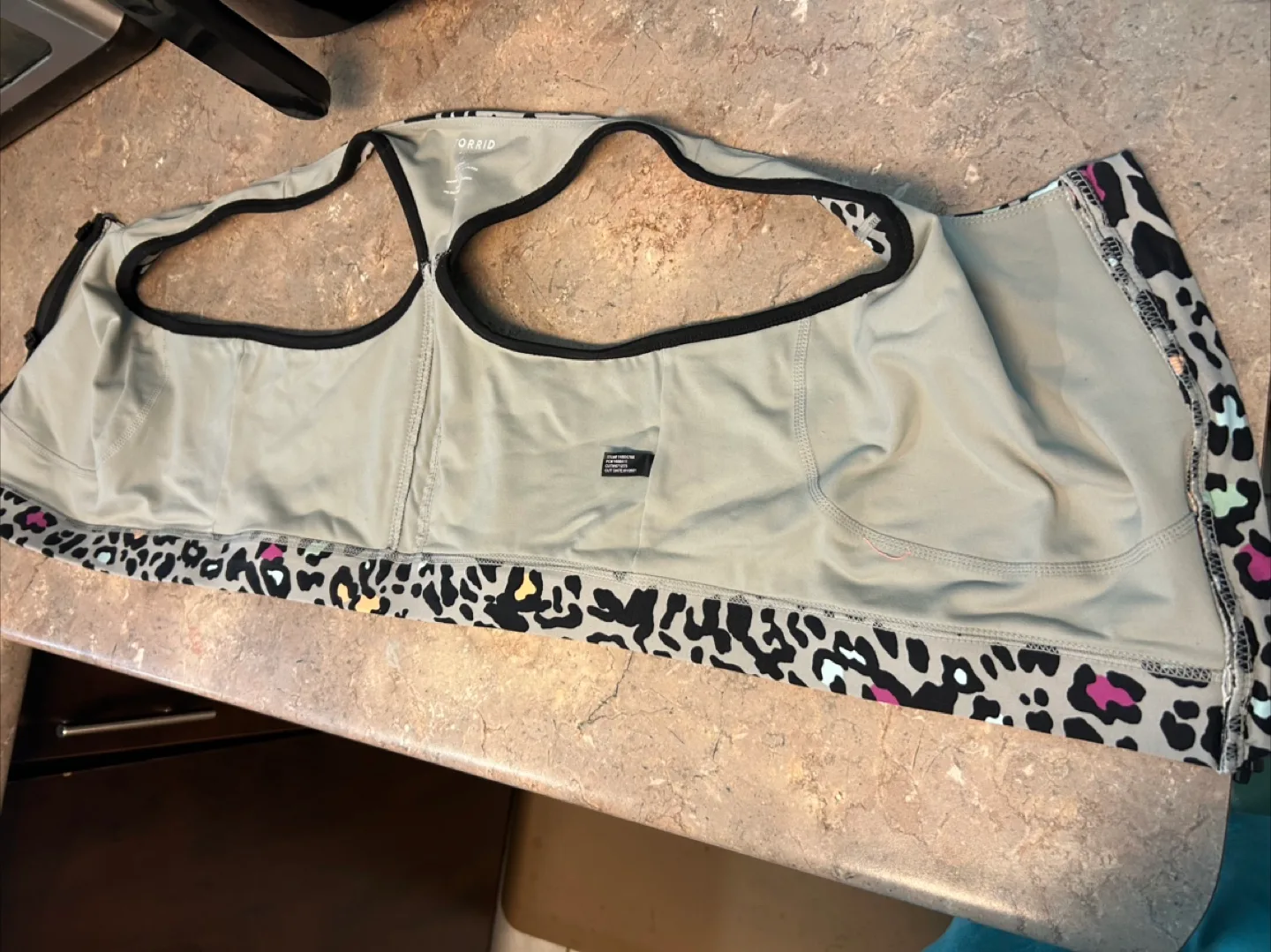 Torrid Active Leopard Print Bra Size 1 image indicator(3)